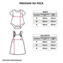 Conjunto Bebê Menina Body e Salopete Colorittá  Rosa