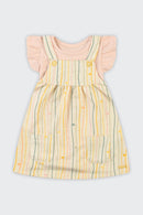 Conjunto Bebê Menina Body e Salopete Colorittá  Rosa