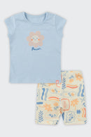 Conjunto Bebê Menina Flower Brandili  Azul