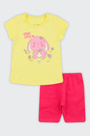 Conjunto Bebê Menina Muito Fofa Brandili  Amarelo