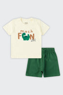 Conjunto Bebê Menino Much Fun Fakini  Marfim