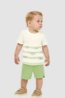 Conjunto Bebê Menino Peixes Elian  Natural