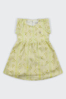 Vestido Infantil Menina em Tecido Rayon New Slub Alakazoo  Verde