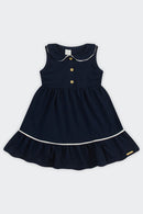 Vestido Infantil Menina Gola Boneca Alakazoo  Marinho