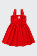 Vestido Natal Infantil Menina em Malha Hipster Alakazoo  Vermelho