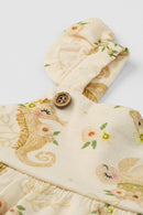 Conjunto Bebê Menina Blusa e Short Malha Nikko Alakazoo  Bege