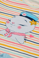 Conjunto Bebê Menina Blusa e Short-Saia Elian  Natural