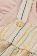 Conjunto Bebê Menina Body e Salopete Colorittá  Rosa