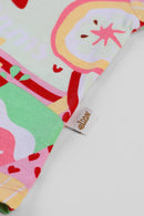 Conjunto Bebê Menina em Meia Malha Happy Days Elian  Rosa