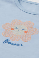 Conjunto Bebê Menina Flower Brandili  Azul