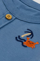 Conjunto Bebê Menino Tropical Brandili  Azul