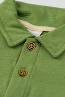 Conjunto Camisa Botão Infantil Menino Alakazoo  Verde