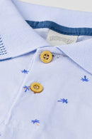 Conjunto Camisa Polo Infantil Menino Coqueiros Alakazoo  Branco