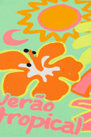 Conjunto Regata Infantil Menina Verão Tropical Fakini  Verde