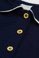 Vestido Infantil Menina Gola Boneca Alakazoo  Marinho