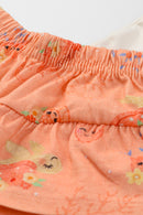 Conjunto Bebê Menina Cavalo-Marinho Alakazoo  Laranja