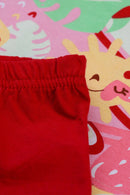 Conjunto Bebê Menina em Meia Malha Happy Days Elian  Rosa