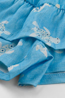 Conjunto Bebê Menina Tartarugas Marinhas Alakazoo  Azul