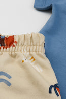 Conjunto Bebê Menino Tropical Brandili  Azul