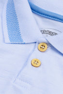 Conjunto Camisa Polo Bebê Menino Festas Alakazoo  Branco