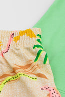 Conjunto Regata Infantil Menina Verão Tropical Fakini  Verde