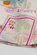 Vestido Infantil Menina Meia Malha Estampa Digital Elian  Natural