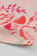 Vestido Infantil Menina Meia Malha Fundo do Mar Elian  Rosa