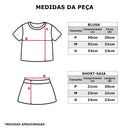 Conjunto Bebê Menina Blusa e Short-Saia Glinny  Rosa