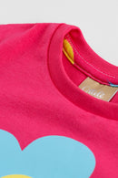 Conjunto Bebê Menina em Cotton Flowers Ollelê  Rosa