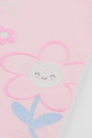 Conjunto Bebê Menina Flores Fofas Brandili  Rosa