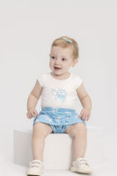 Conjunto Bebê Menina Tartarugas Marinhas Alakazoo  Azul