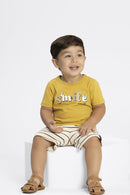 Conjunto Bebê Menino Sorria Todo Dia Alakazoo  Amarelo