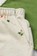 Conjunto Camisa Botão Infantil Menino Alakazoo  Verde