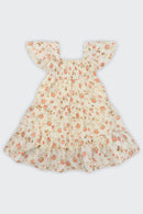 Vestido Infantil Menina em Viscose com Forro Mundi  Natural