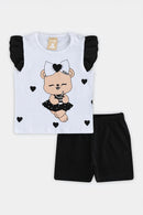 Conjunto Bebê Menina em Cotton Love Ollelê  Branco