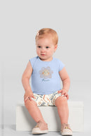 Conjunto Bebê Menina Flower Brandili  Azul