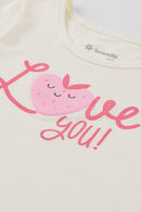 Conjunto Bebê Menina Love You Brandili  Natural