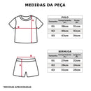 Conjunto Camisa Polo Listrada Infantil Menino Glinny  Bege