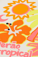 Conjunto Regata Infantil Menina Verão Tropical Fakini  Marfim