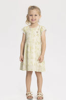Vestido Infantil Menina em Tecido Rayon New Slub Alakazoo  Verde