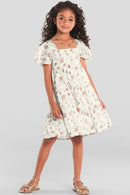 Vestido Infantil Menina em Viscose com Forro Mundi  Natural