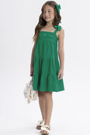 Vestido Natal Infantil Menina Malha New Amsterdam Alakazoo  Verde