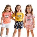 Kit Sortido Infantil Menina – 10 Peças (5 Camisetas + 5 Bermudas)