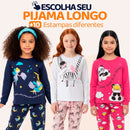 Kit Sortido 3 Peças Pijama Infantil Menina Manga Comprida